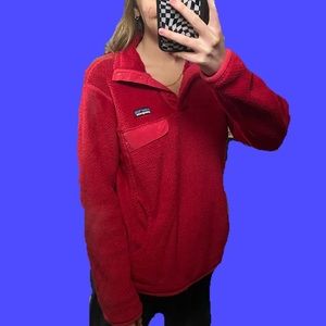 patagonia red fleece jacket